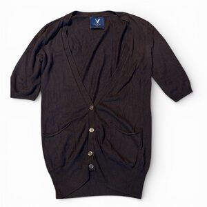 Y2K Vintage  American Eagle browb cardigan
Size Medium